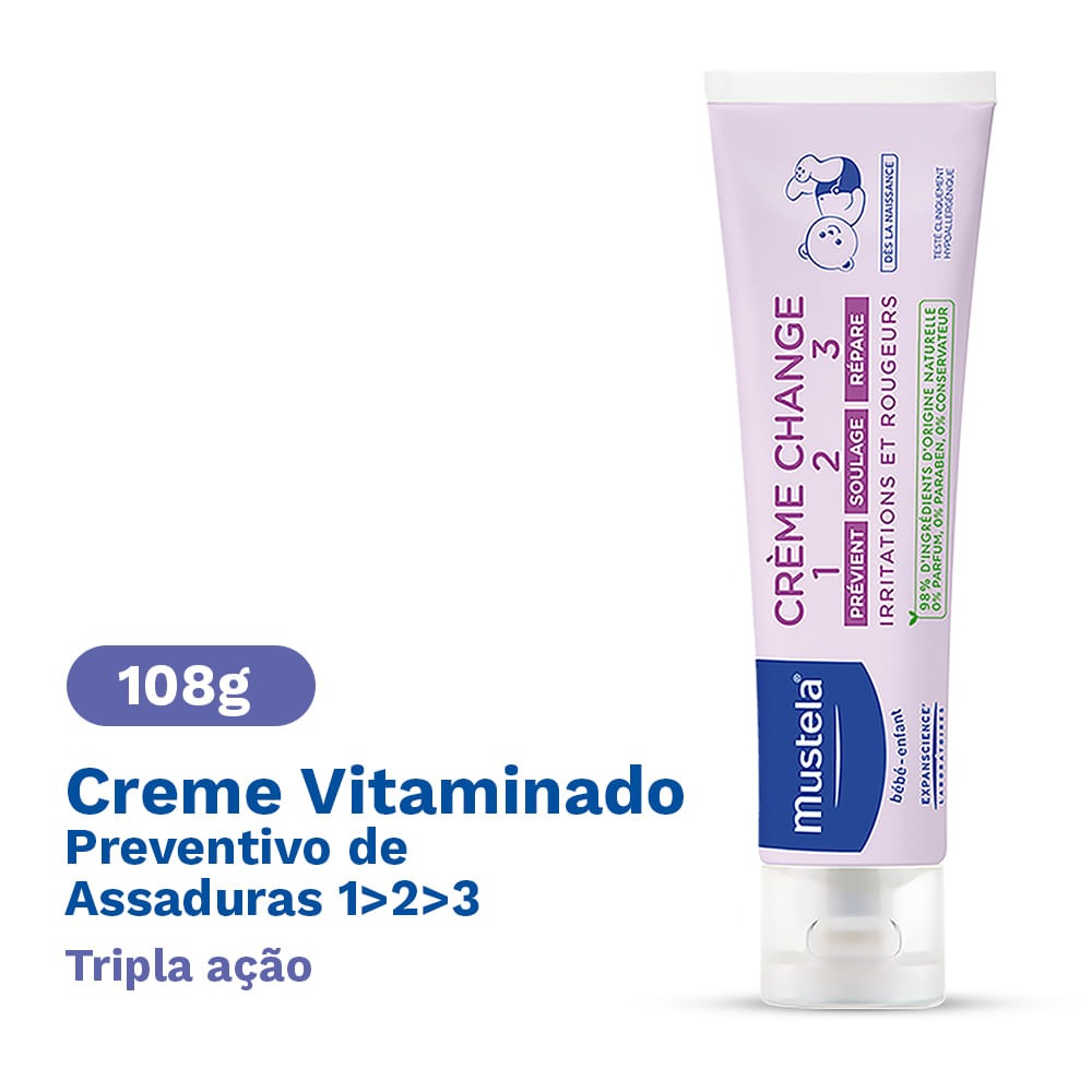Creme para Assaduras Mustela Bebê Vitaminado 108g — imagem 2 | Farmácia Resyla