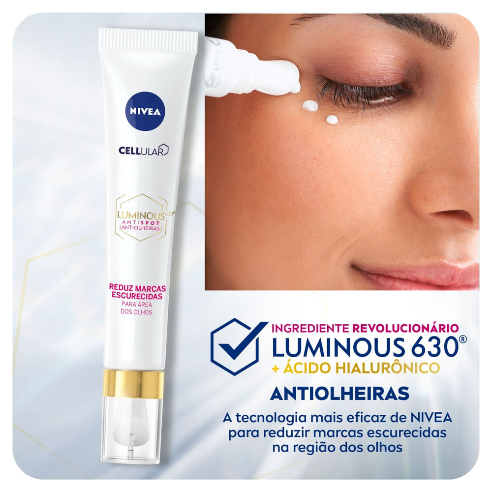 Creme para o Contorno dos Olhos Nivea Cellular Luminous 630 Antispot Antiolheiras 15ml — imagem 3 | Farmácia Resyla