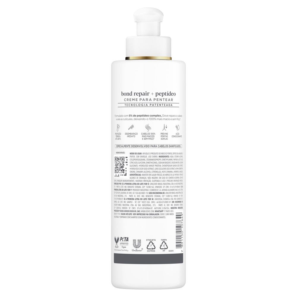 Creme Para Pentear Dove Bond Repair + Peptídeo Bio P 240ml — imagem 3 | Farmácia Resyla