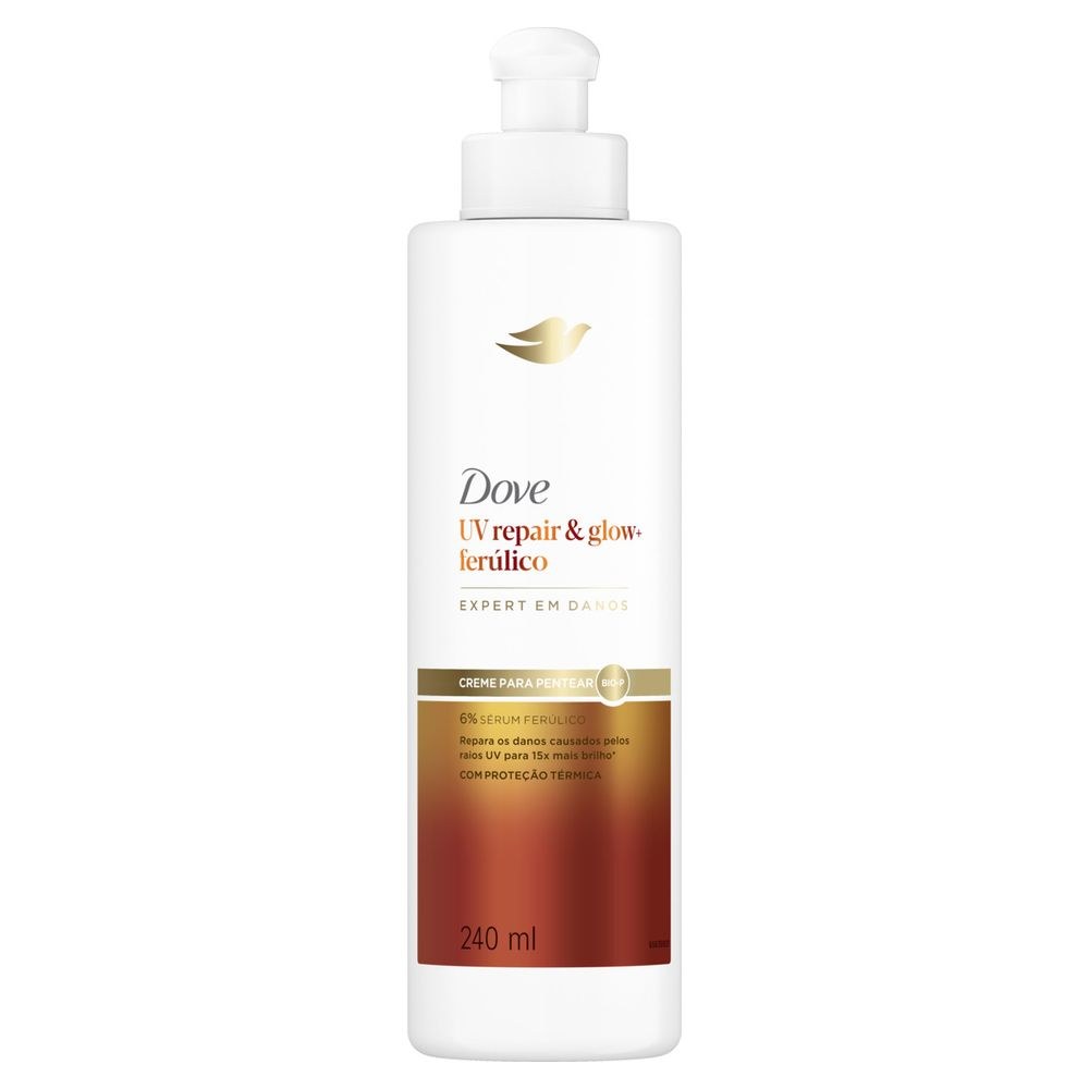 Creme Para Pentear Dove Uv Repair & Glow + Ferúlico 240ml — Dove | Farmácia Resyla