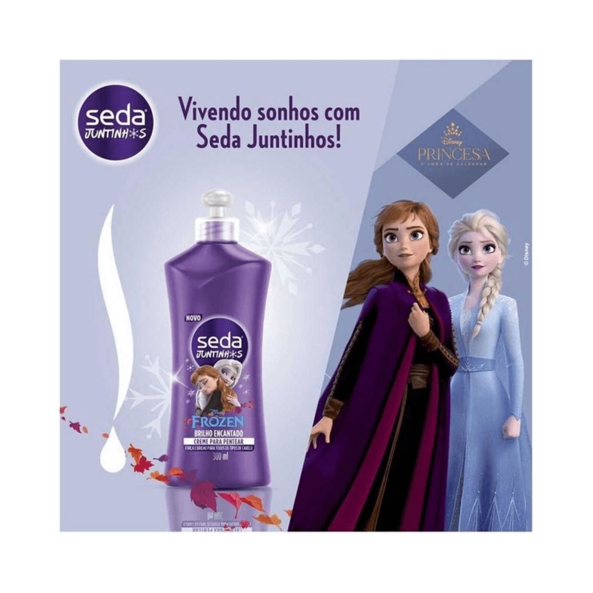 Creme para Pentear Infantil Seda Juntinhos Frozen Brilho Encantado 300ml — imagem 4 | Farmácia Resyla
