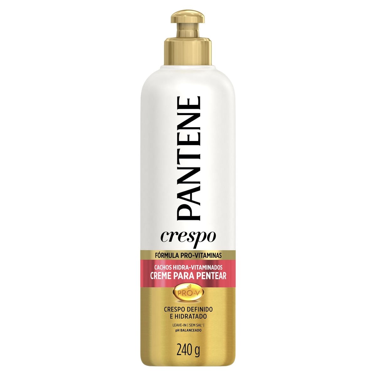 Creme Para Pentear Pantene Cachos Hidra-vitaminados Crespos 240g — Pantene | Farmácia Resyla