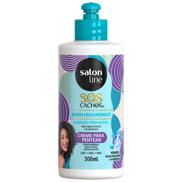 Creme Para Pentear Salon Line 300ml Sos Cachos Acido Hialuronico — Salon Line | Farmácia Resyla