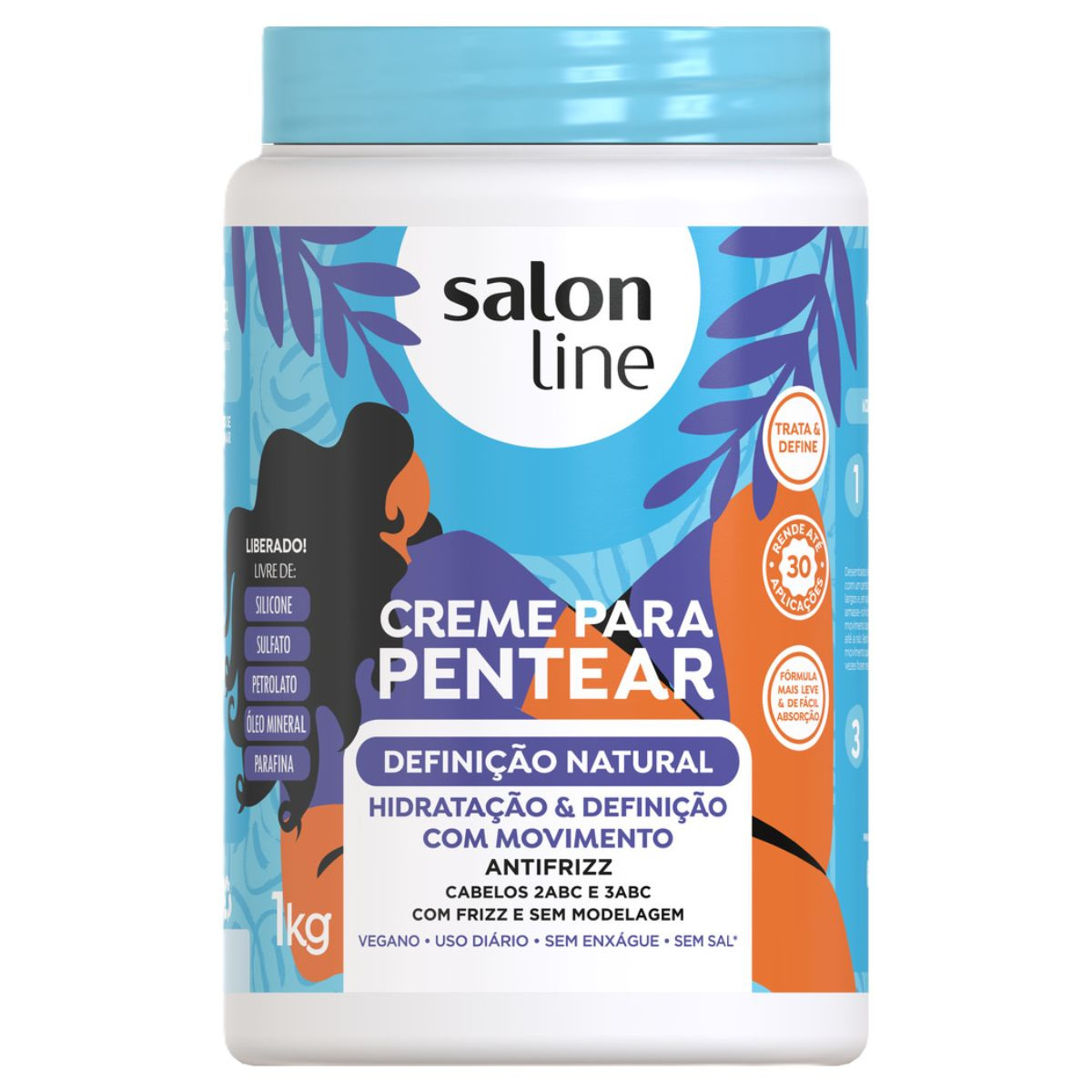 Creme Para Pentear Salon Line Condicionador Definição Natural Antifrizz 1kg — Salon Line | Farmácia Resyla
