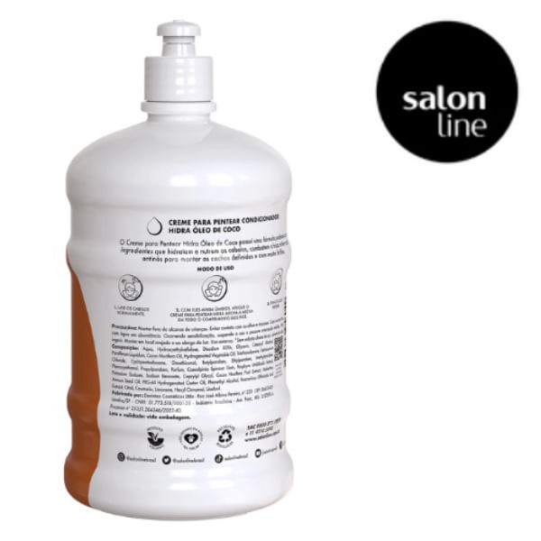 Creme para Pentear Salon Line Óleo de Coco e Colágeno Vegetal Hidra 1l — imagem 2 | Farmácia Resyla