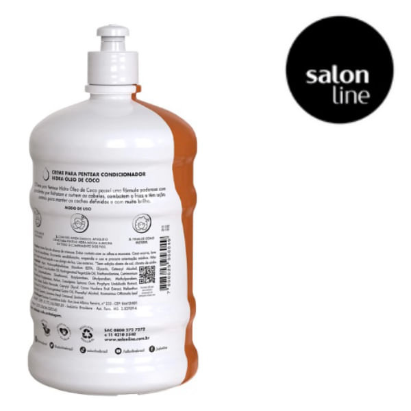 Creme para Pentear Salon Line Óleo de Coco e Colágeno Vegetal Hidra 1l — imagem 3 | Farmácia Resyla