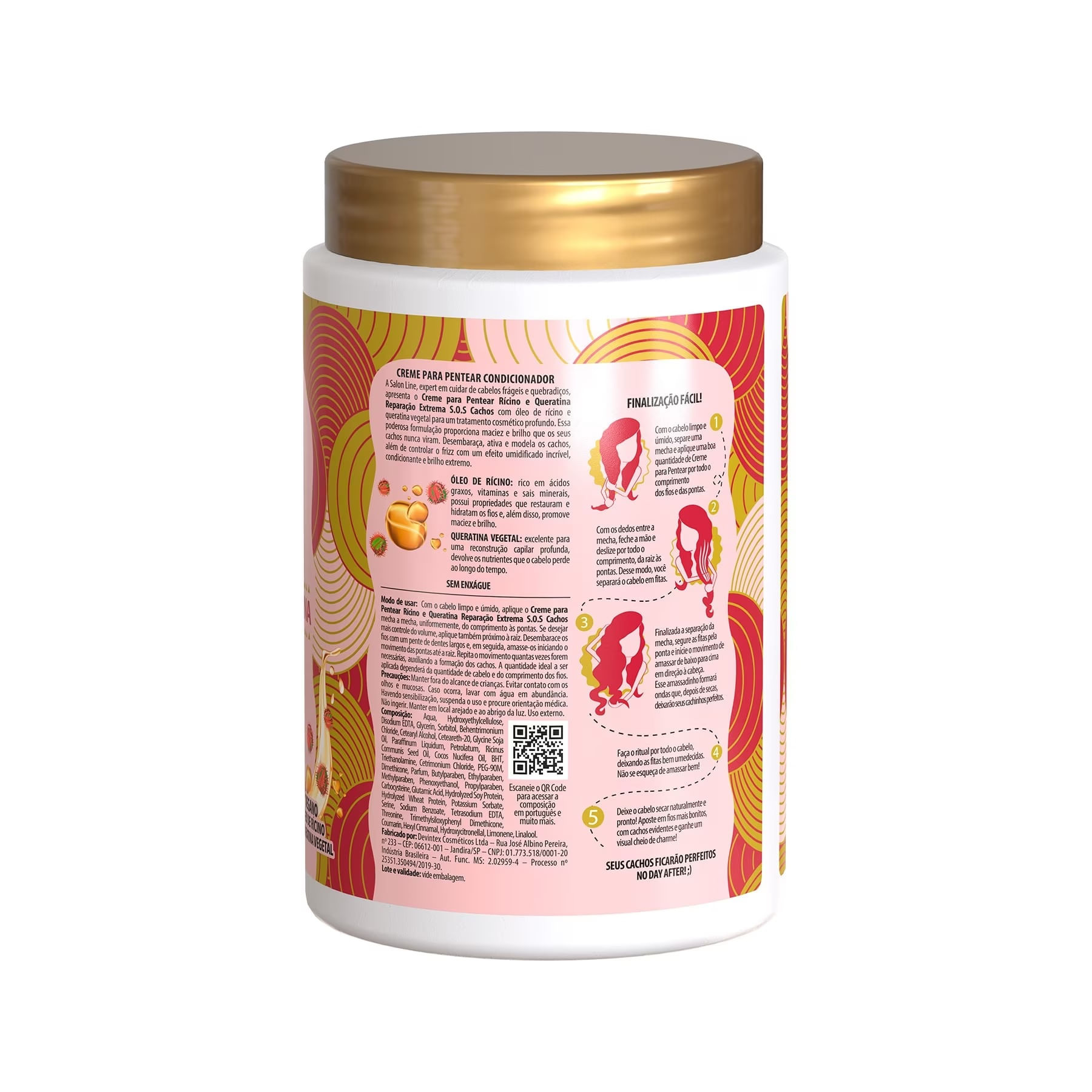 Creme para Pentear Salon Line Sos Rícino e Queratina 1Kg — imagem 2 | Farmácia Resyla