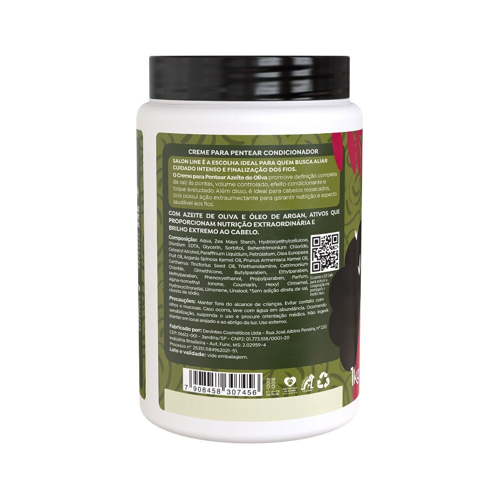 Creme Pentear Salon Line Azeite De Oliva 1Kg — imagem 3 | Farmácia Resyla