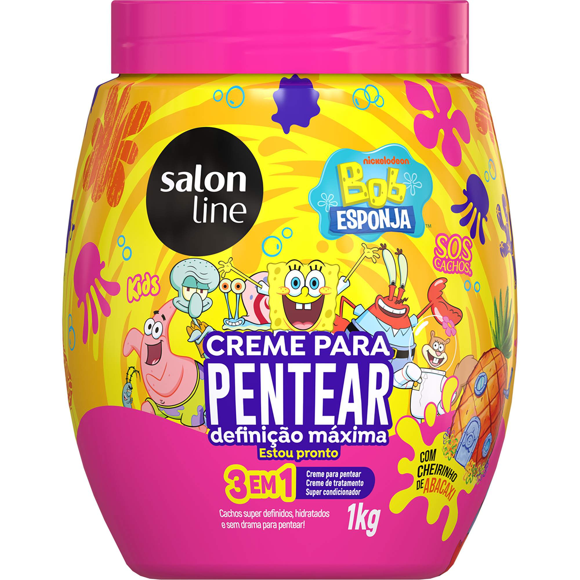 Creme Pentear Solon Line Kids Bob Esponja Definição Máxima 3 Em 1 1kg — Salon Line | Farmácia Resyla