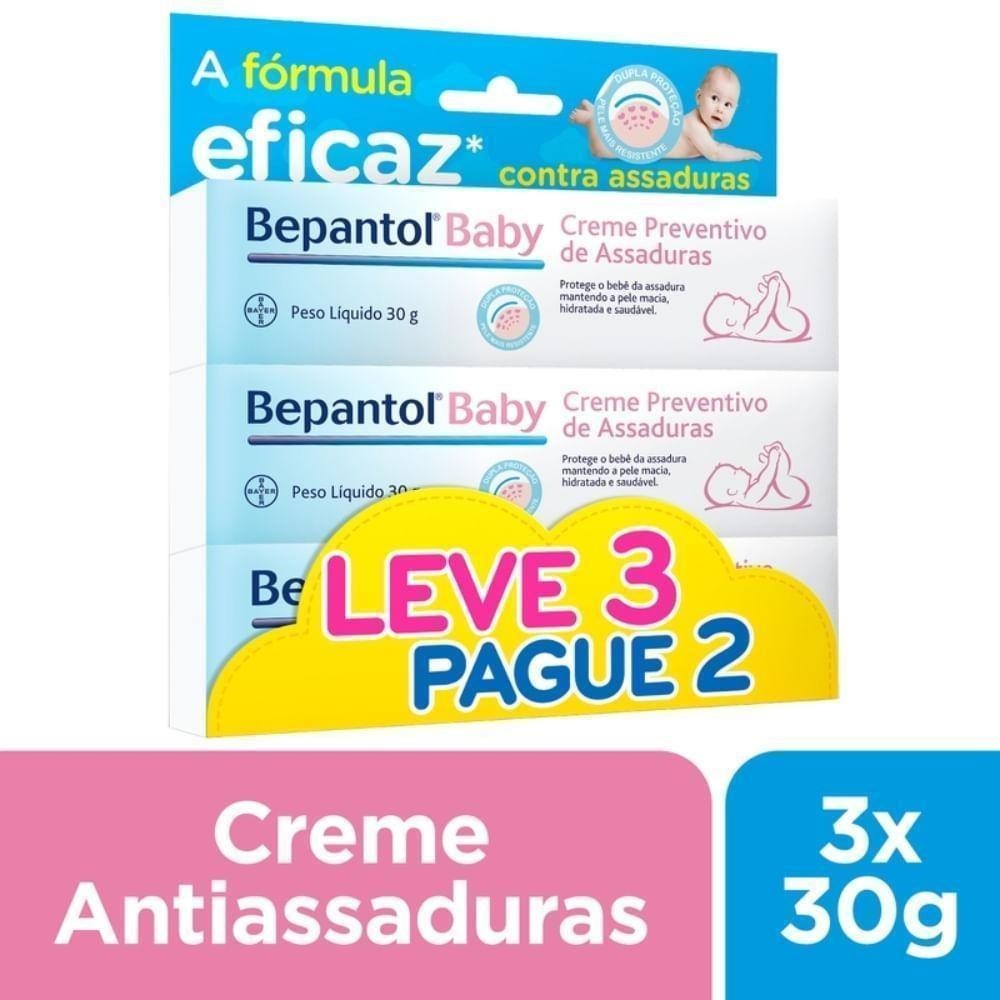 Kit Pomada para Assadura Bepantol Baby 30g 3 Unidades Leve 3 Pague 2 — Bepantol | Farmácia Resyla