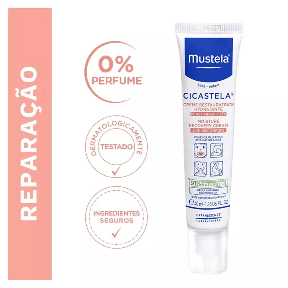 Creme Reparador Hidratante Mustela Cicastela Bebê 40ml — Mustela | Farmácia Resyla