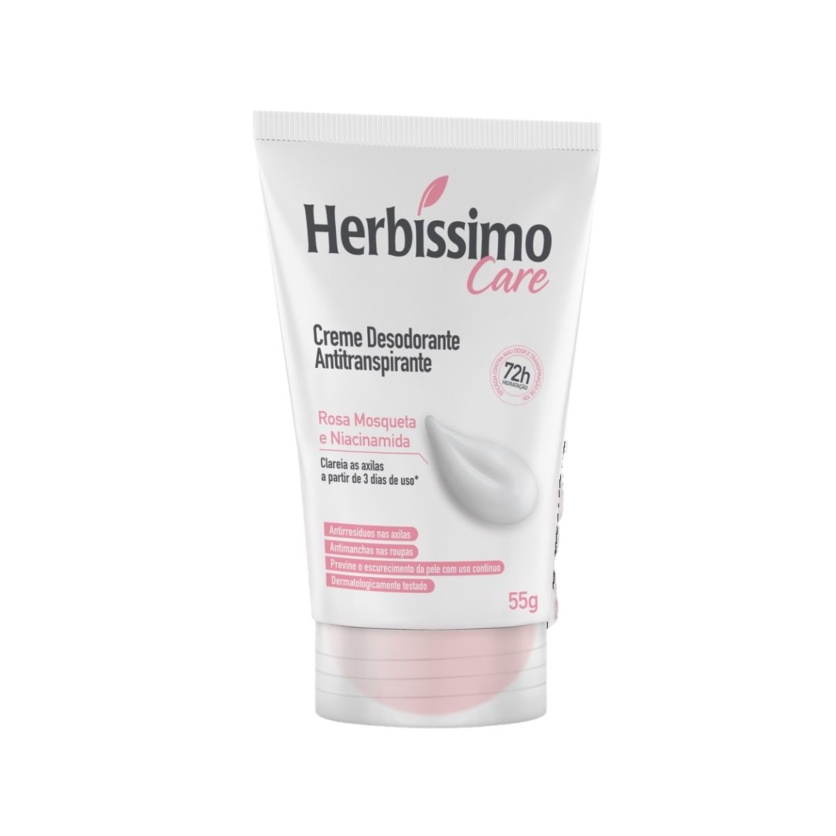 Desodorante Antitranspirante Herbissimo Care Creme Rosa Mosqueta E Niacinamida 55g — Herbissimo | Farmácia Resyla