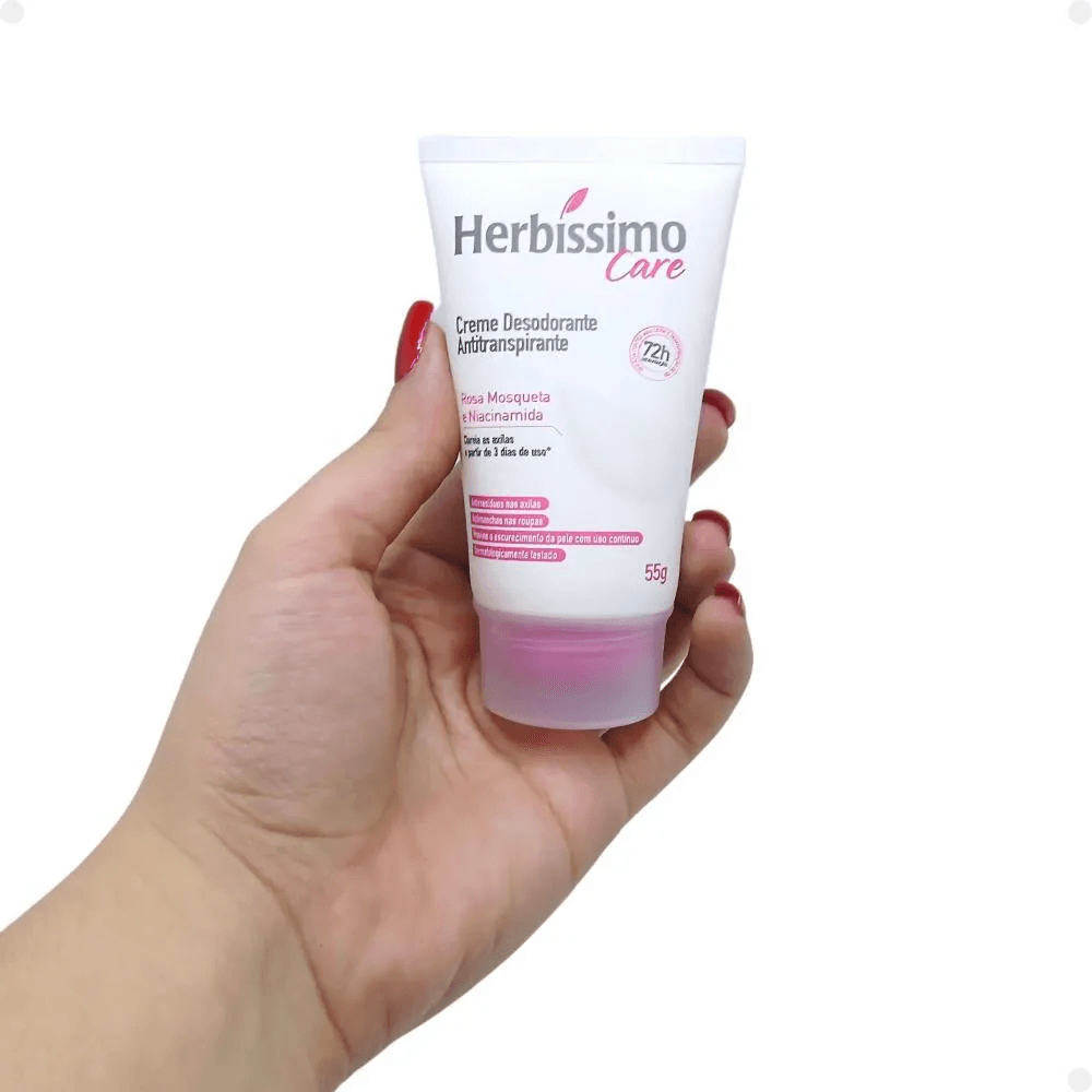 Desodorante Antitranspirante Herbissimo Care Creme Rosa Mosqueta E Niacinamida 55g — imagem 3 | Farmácia Resyla