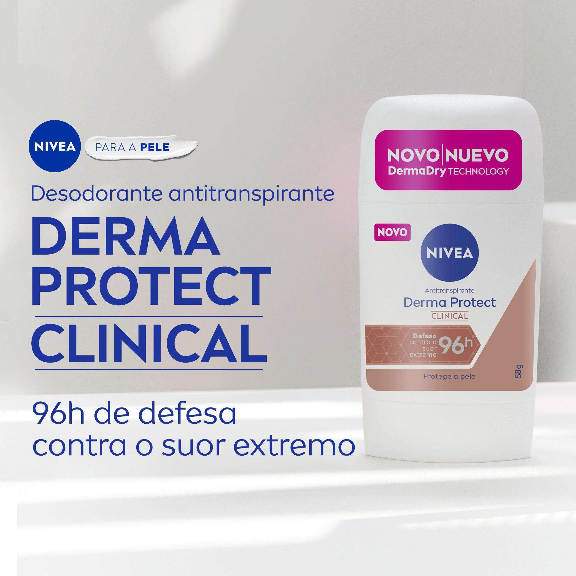 Desodorante Antitranspirante Nivea Derma Protect Clinical 96h Stick 54g — imagem 3 | Farmácia Resyla