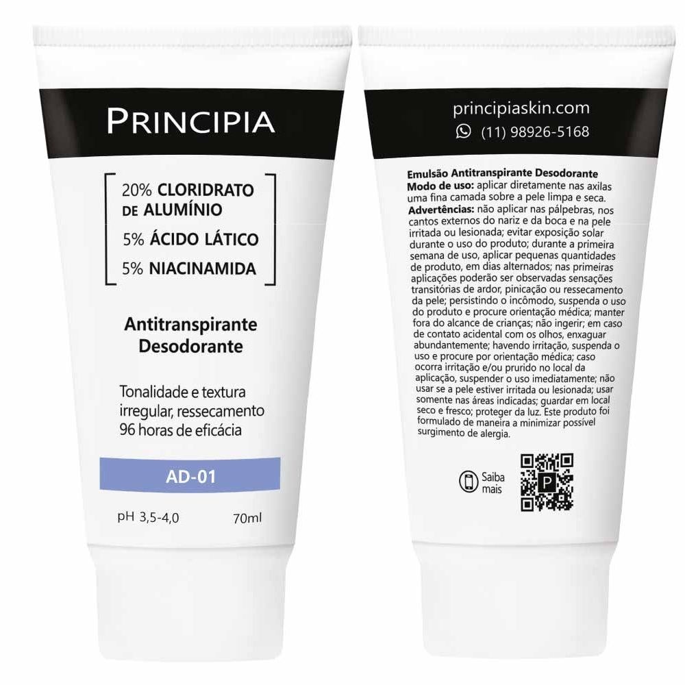 Desodorante Antitranspirante Principia AD-01 Creme 70ml — imagem 3 | Farmácia Resyla