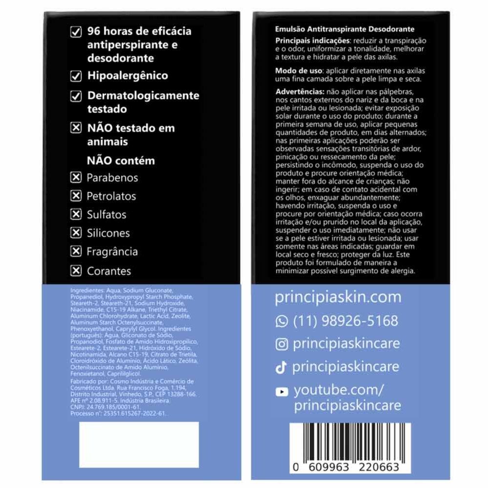 Desodorante Antitranspirante Principia AD-01 Creme 70ml — imagem 4 | Farmácia Resyla