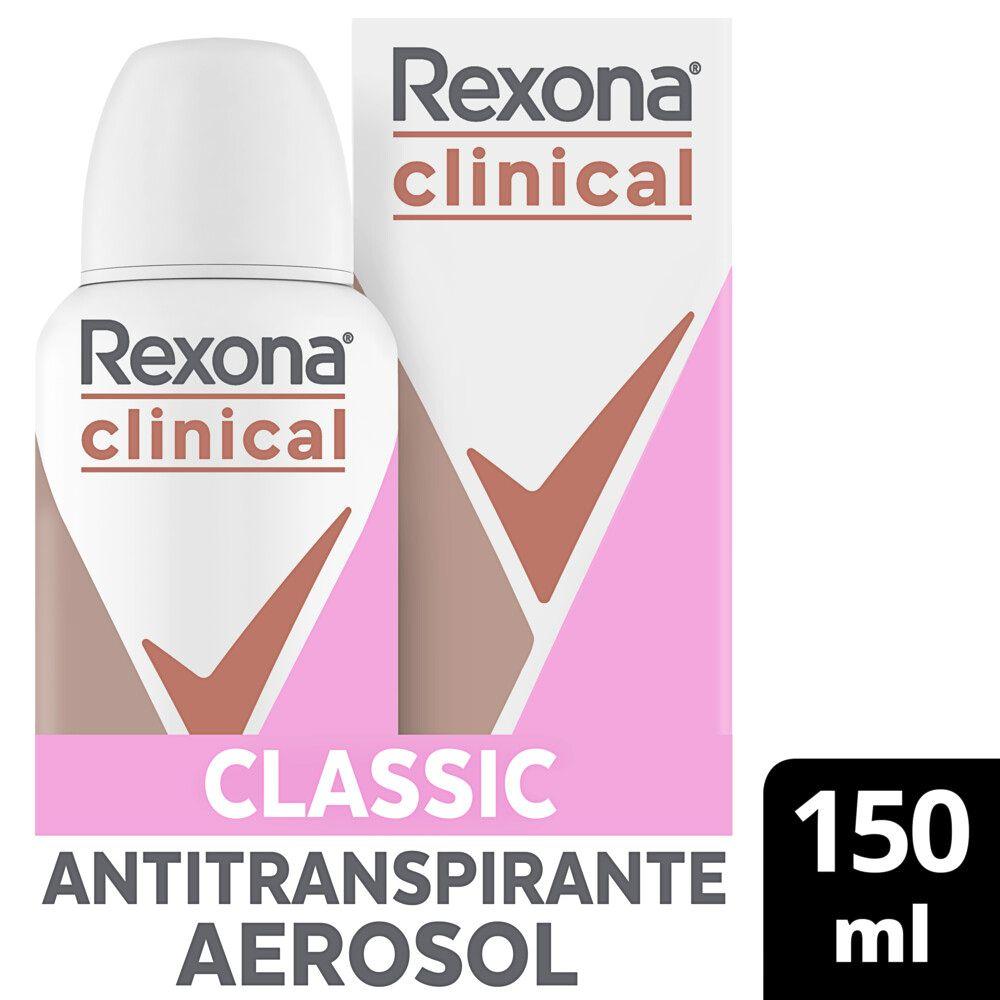 Desodorante Antitranspirante Rexona Clinical Classic 96h Aerossol 150ml — Rexona | Farmácia Resyla