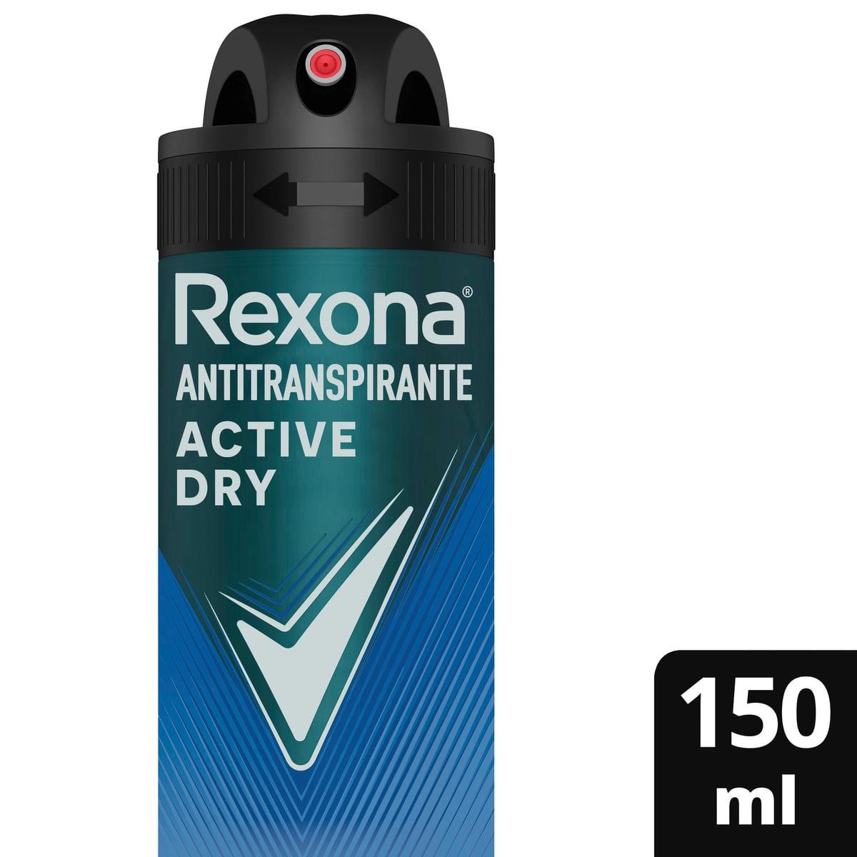 Desodorante Antitranspirante Rexona Men Active Dry 72h Aerossol 150ml — Rexona | Farmácia Resyla