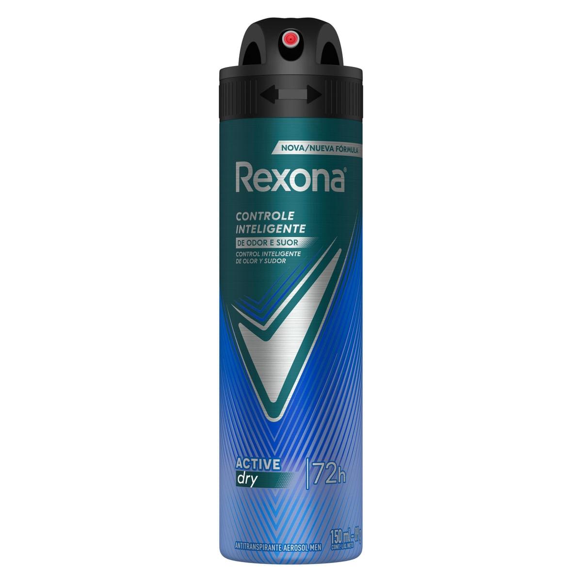 Desodorante Antitranspirante Rexona Men Active Dry 72h Aerossol 150ml — imagem 2 | Farmácia Resyla