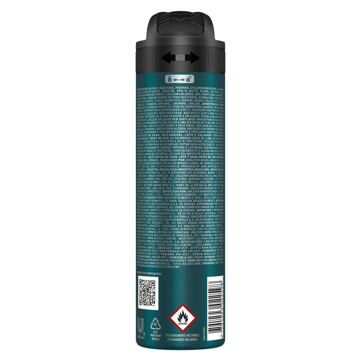 Desodorante Antitranspirante Rexona Men Active Dry 72h Aerossol 150ml — imagem 3 | Farmácia Resyla