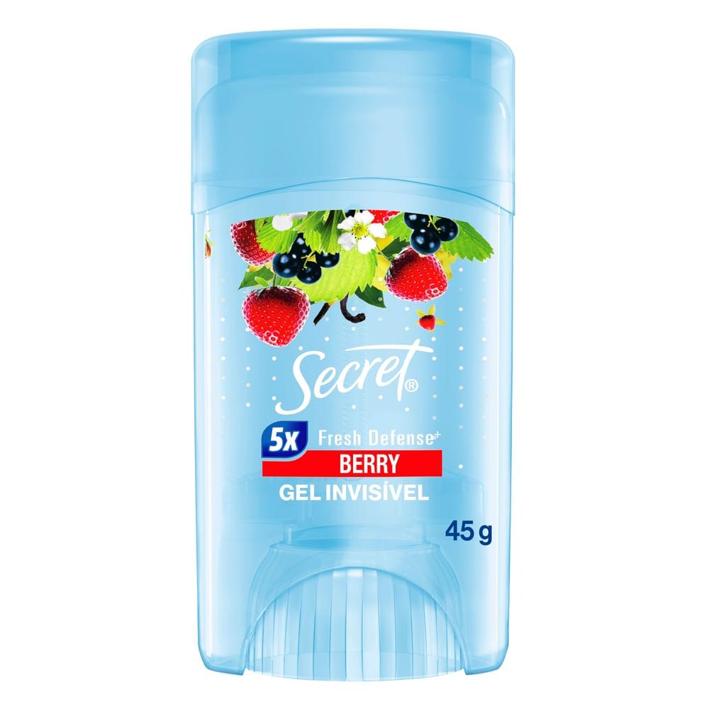 Desodorante Antitranspirante Secret Berry Gel Stick 45g — Secret | Farmácia Resyla