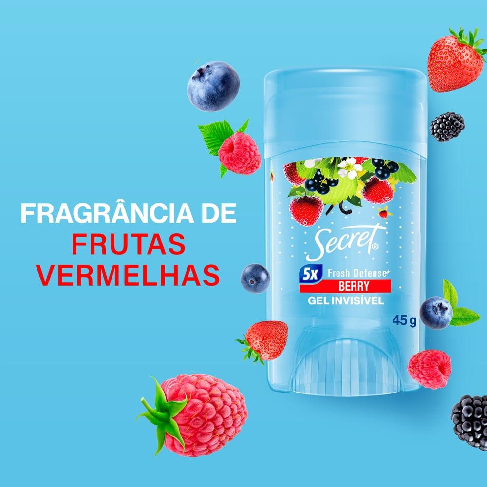 Desodorante Antitranspirante Secret Berry Gel Stick 45g — imagem 4 | Farmácia Resyla