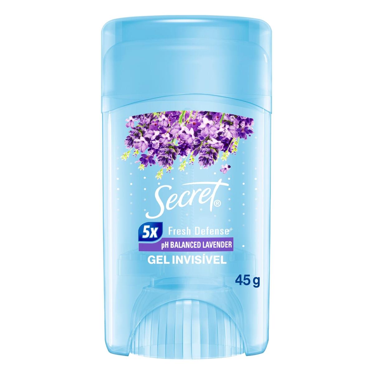 Desodorante Antitranspirante Secret pH Balanceado Lavanda Gel Stick 45g — Secret | Farmácia Resyla