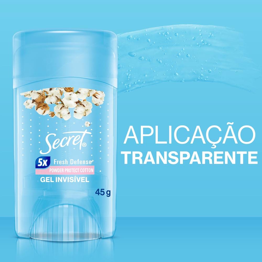 Desodorante Antitranspirante Secret Proteção de Algodão Gel Stick 45g — imagem 2 | Farmácia Resyla