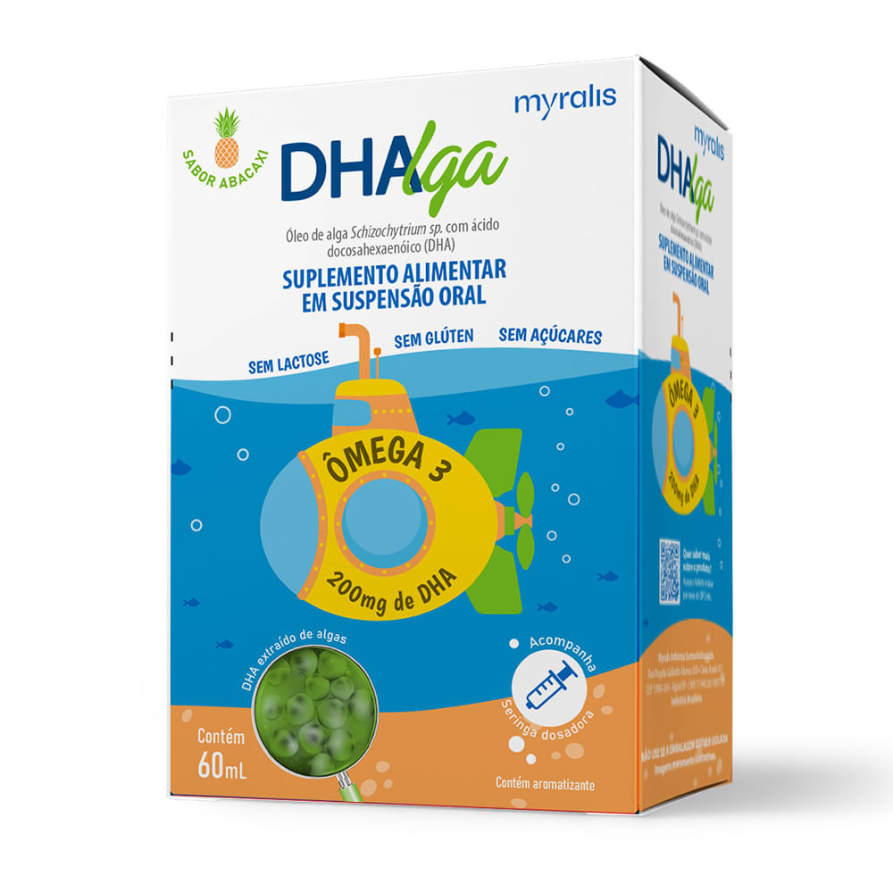 Dhalga 200mg Sabor Abacaxi Suspensão Oral 60ml + Seringa Dosadora — Myralis | Farmácia Resyla