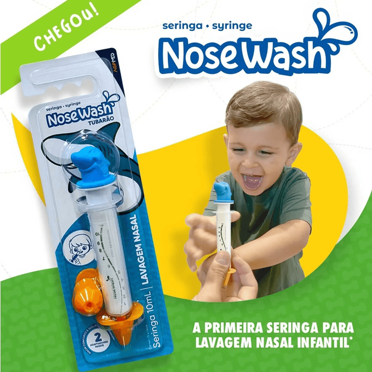 Dispositivo de Lavagem Nasal Nosewash Tubarão 10ml + 2 Adaptadores — imagem 2 | Farmácia Resyla