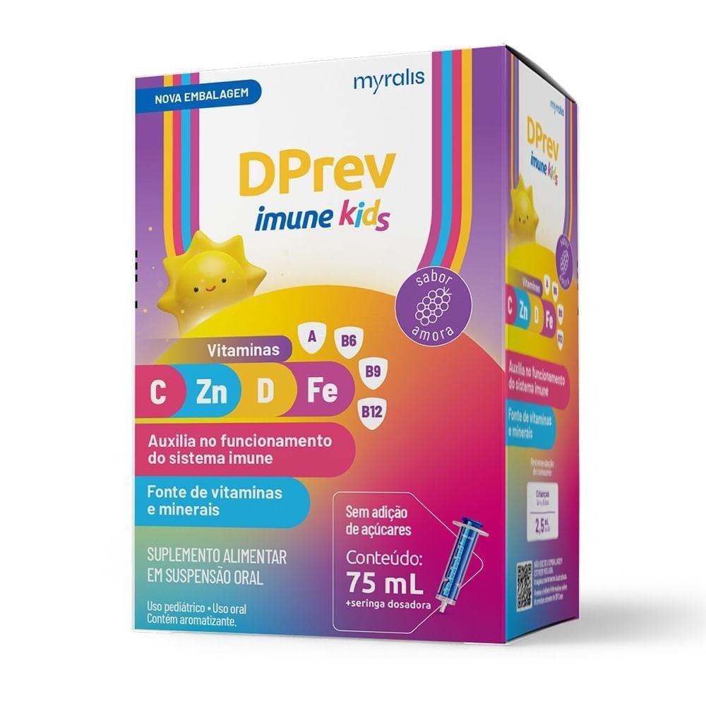 DPrev Imune Kids Sabor Amora Suspensão Oral 75ml + Seringa Dosadora — Dprev | Farmácia Resyla