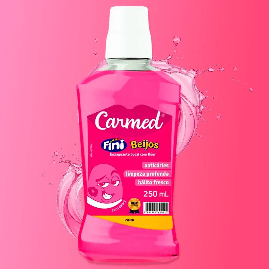 Enxaguante Bucal Carmed Fini Beijos com Flúor Zero Álcool 250ml — imagem 4 | Farmácia Resyla