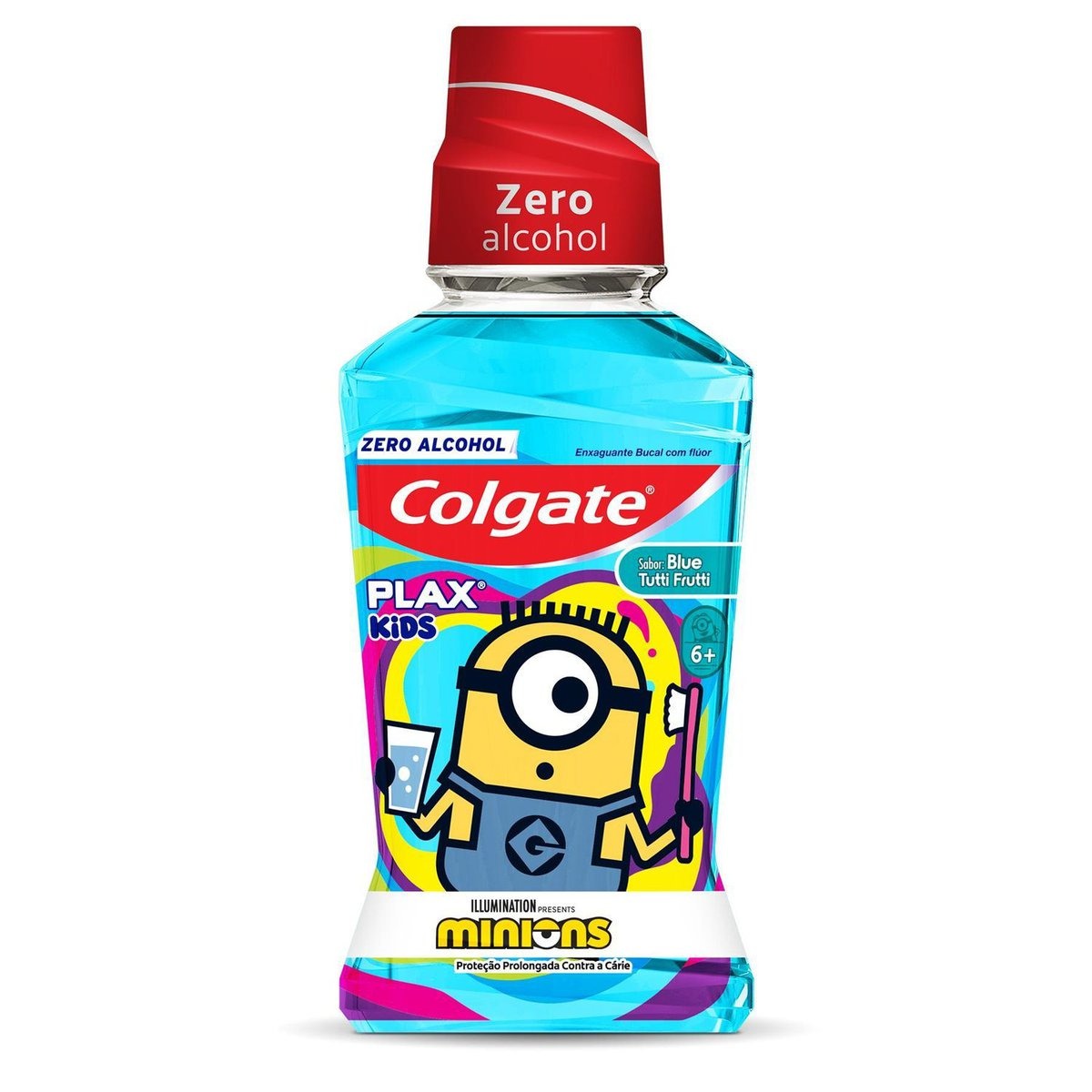 Enxaguante Bucal Infantil Colgate Plax Kids Minions Com Flúor Zero Álcool +6 anos Sabor Tutti Frutti 250ml — Colgate | Farmácia Resyla
