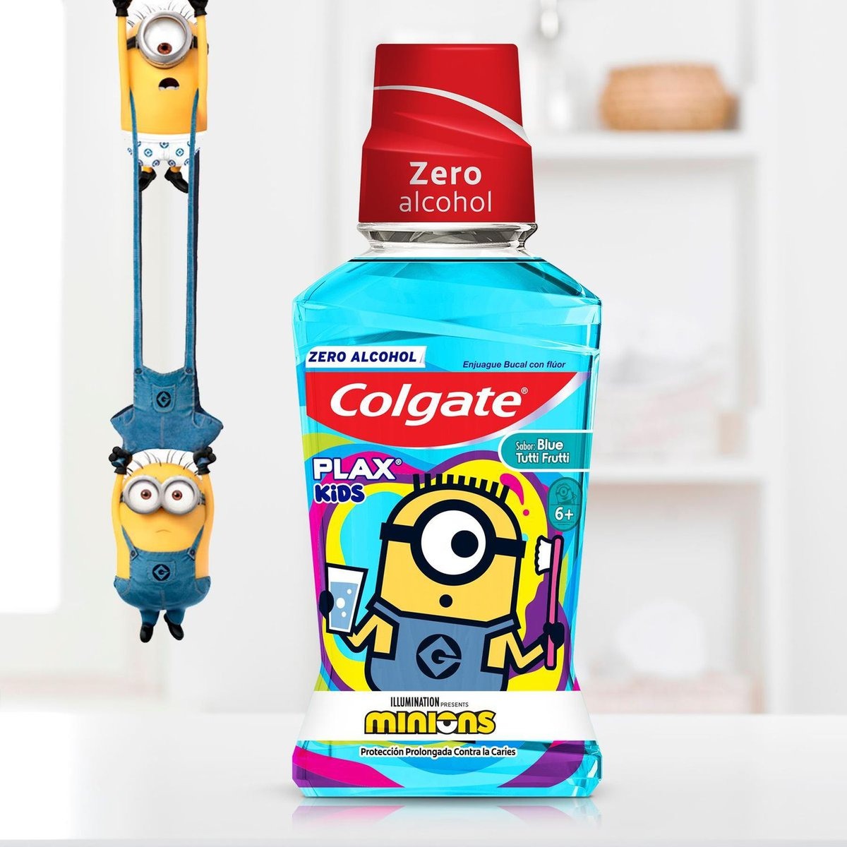 Enxaguante Bucal Infantil Colgate Plax Kids Minions Com Flúor Zero Álcool +6 anos Sabor Tutti Frutti 250ml — imagem 3 | Farmácia Resyla