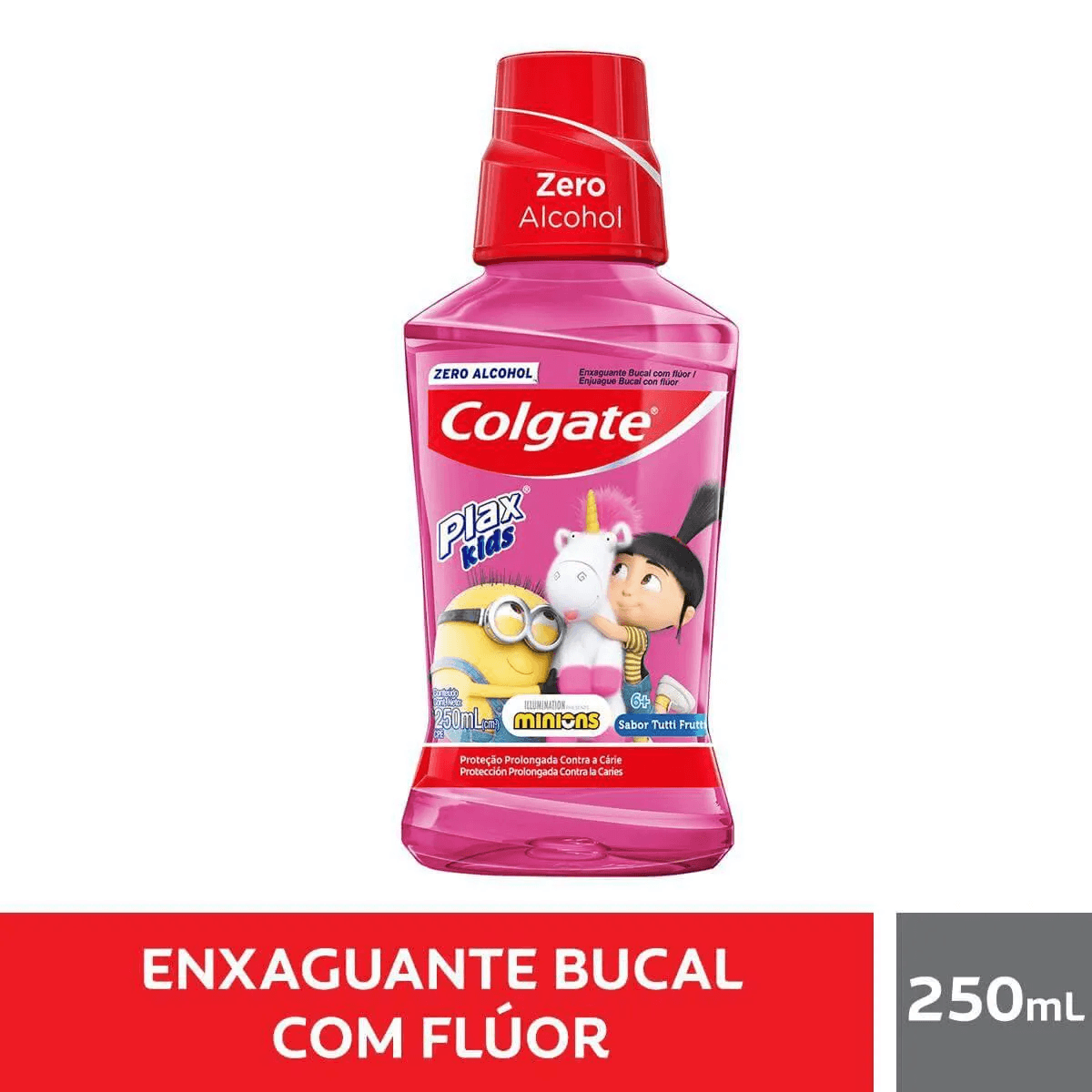 Enxaguante Bucal Infantil Colgate Plax Kids Zero Álcool +6 anos Sabor Tutti Frutti 250ml — Colgate | Farmácia Resyla