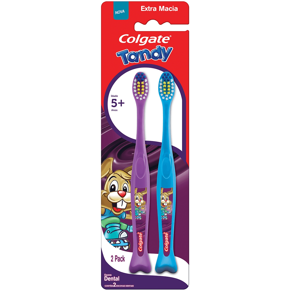 Escova Dental Infantil Colgate Tandy Cerdas Extra Macias +5 anos 2 Unidades — Tandy | Farmácia Resyla