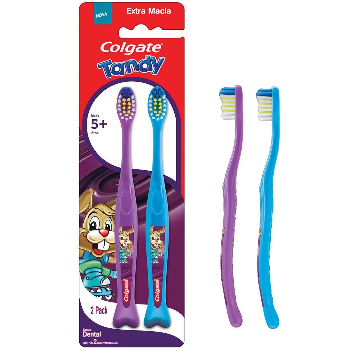 Escova Dental Infantil Colgate Tandy Cerdas Extra Macias +5 anos 2 Unidades — imagem 3 | Farmácia Resyla