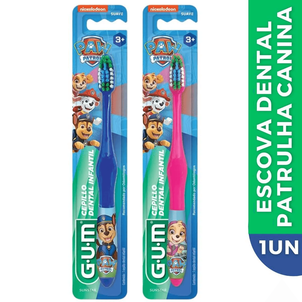 Escova Dental Infantil GUM Patrulha Canina Cerdas Macias 1 Unidade — Gum | Farmácia Resyla