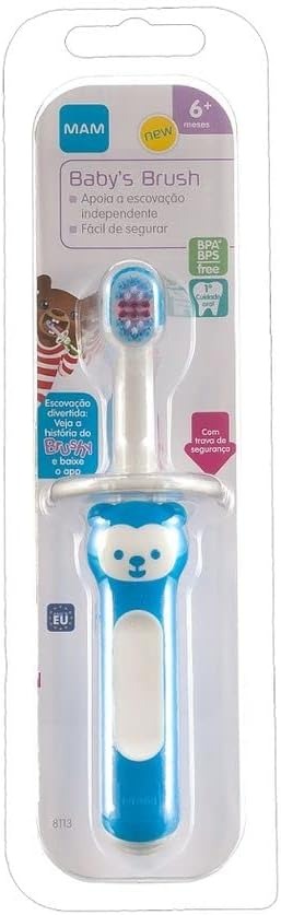Escova Dental Infantil MAM Baby's Brush +6 meses Azul 1 Unidade — imagem 2 | Farmácia Resyla