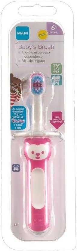 Escova Dental Infantil MAM Baby's Brush +6 meses Rosa 1 Unidade — imagem 2 | Farmácia Resyla
