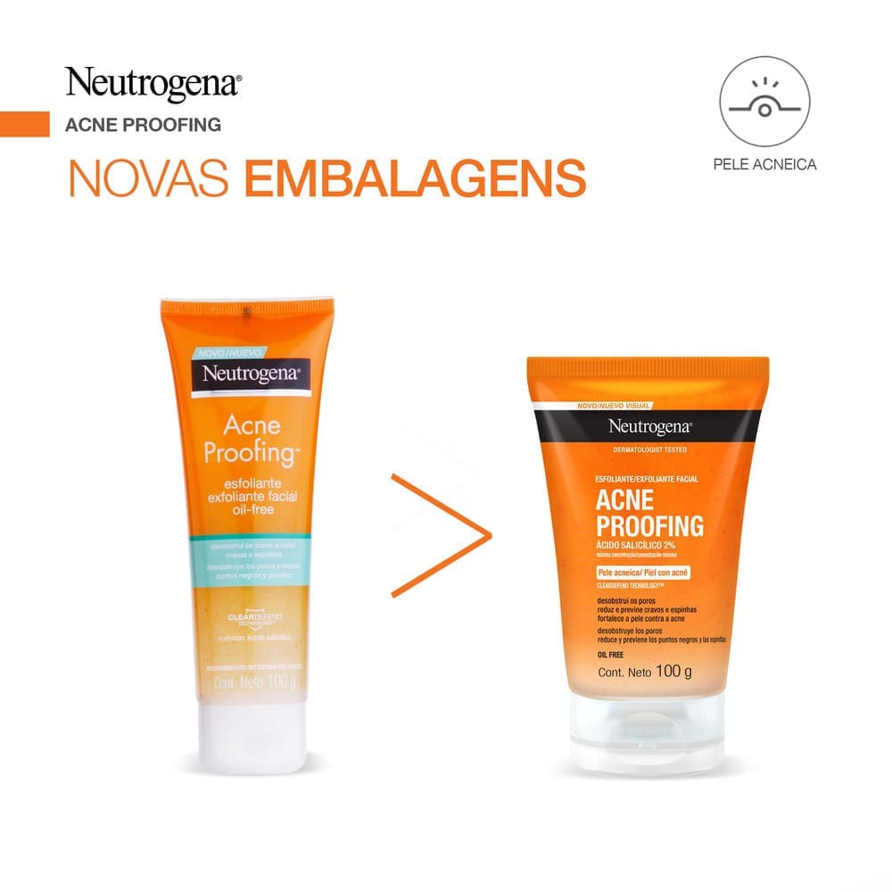 Esfoliante Facial Neutrogena Acne Proofing com Ácido Salicílico 100g — imagem 2 | Farmácia Resyla