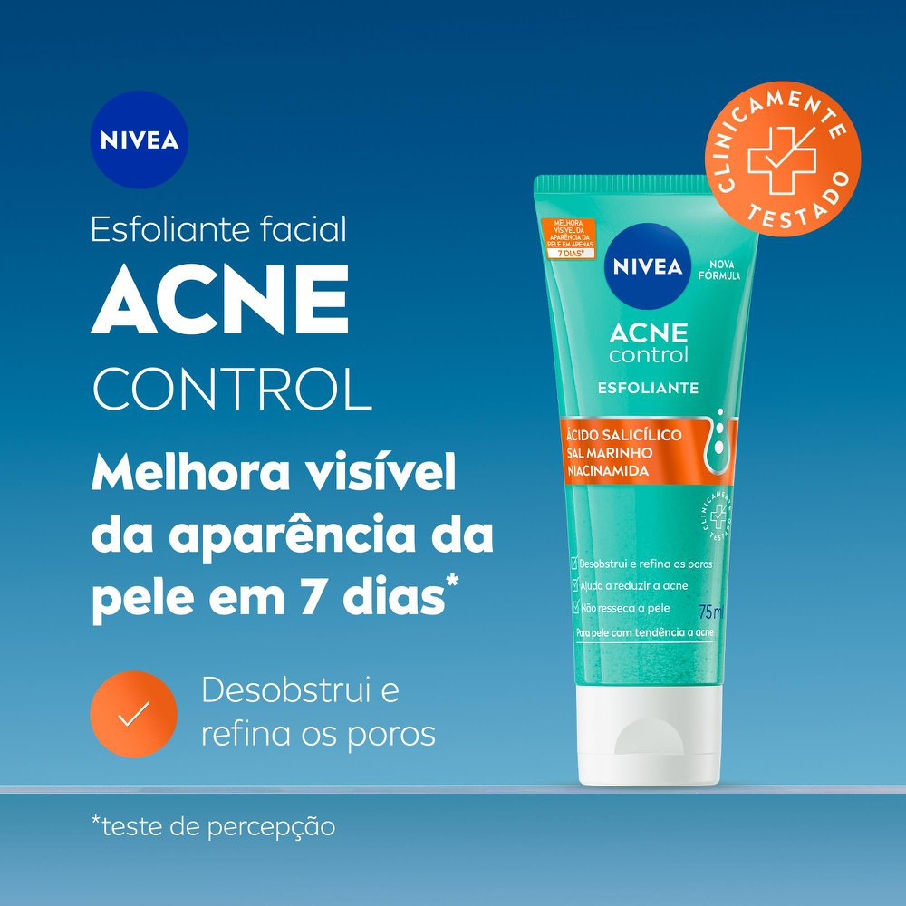 Esfoliante Facial Nivea Acne Control 75ml — imagem 2 | Farmácia Resyla
