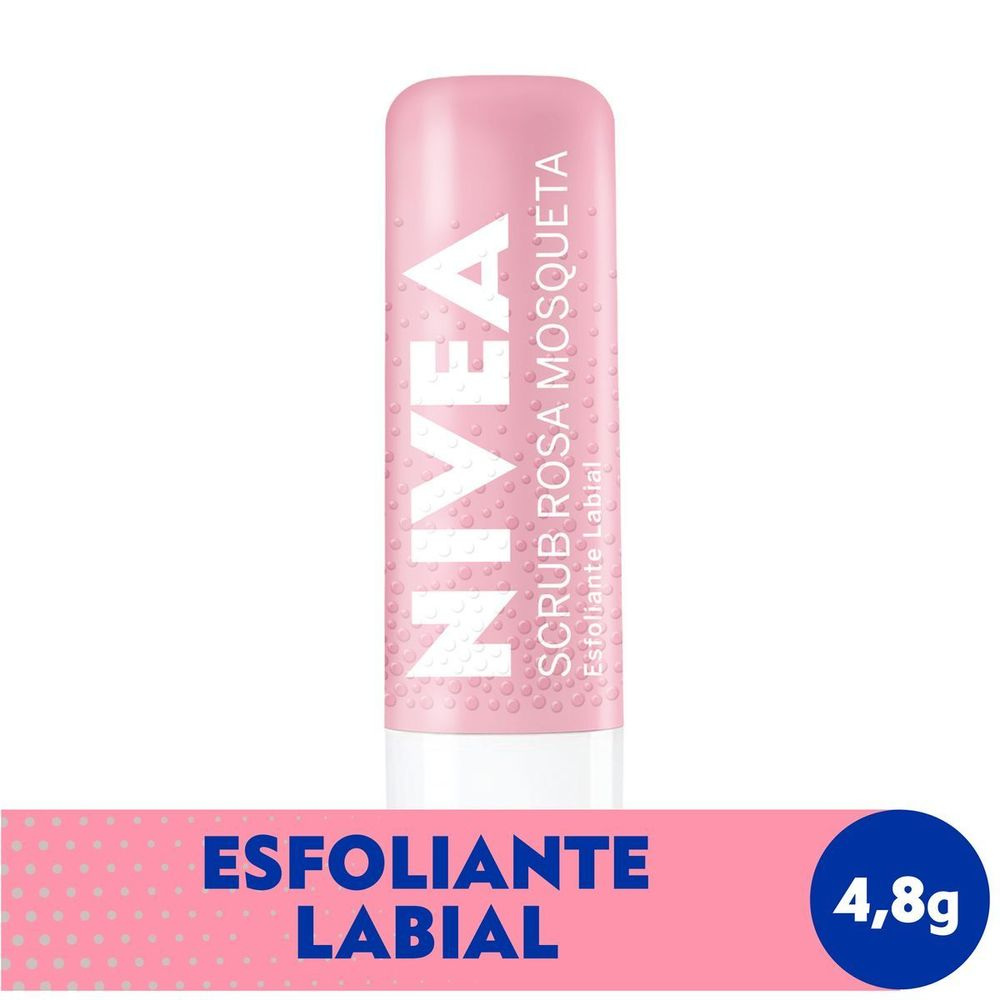 Esfoliante Labial Nivea Scrub Rosa Mosqueta + Vitamina E 4,8g — Nivea | Farmácia Resyla