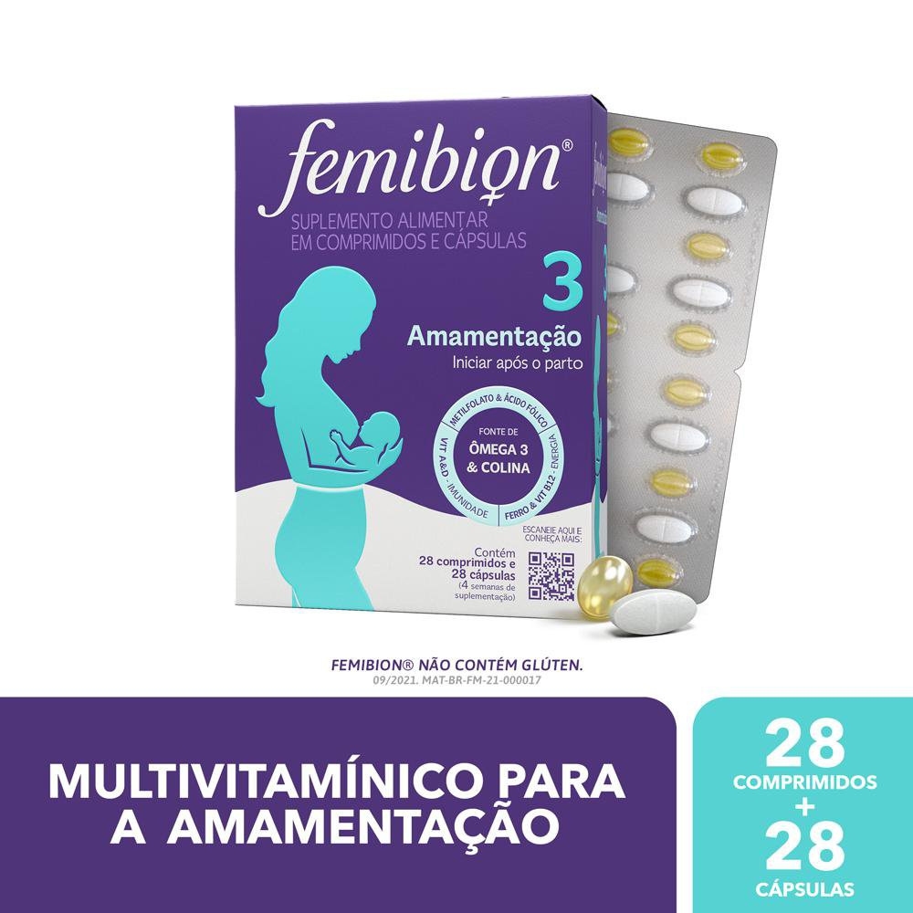 Femibion 3 Amamentação 28 Comprimidos Revestidos + 28 Cápsulas Moles — Femibion | Farmácia Resyla