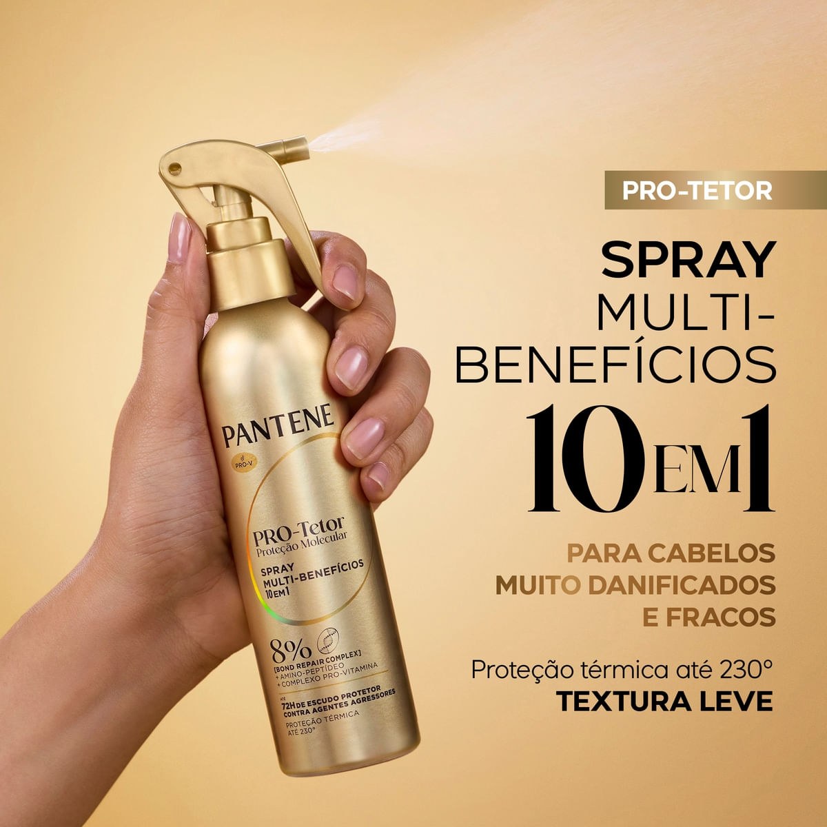 Finalizador Pantene Proteção Molecular Protetor Térmico Spray 170ml — imagem 4 | Farmácia Resyla