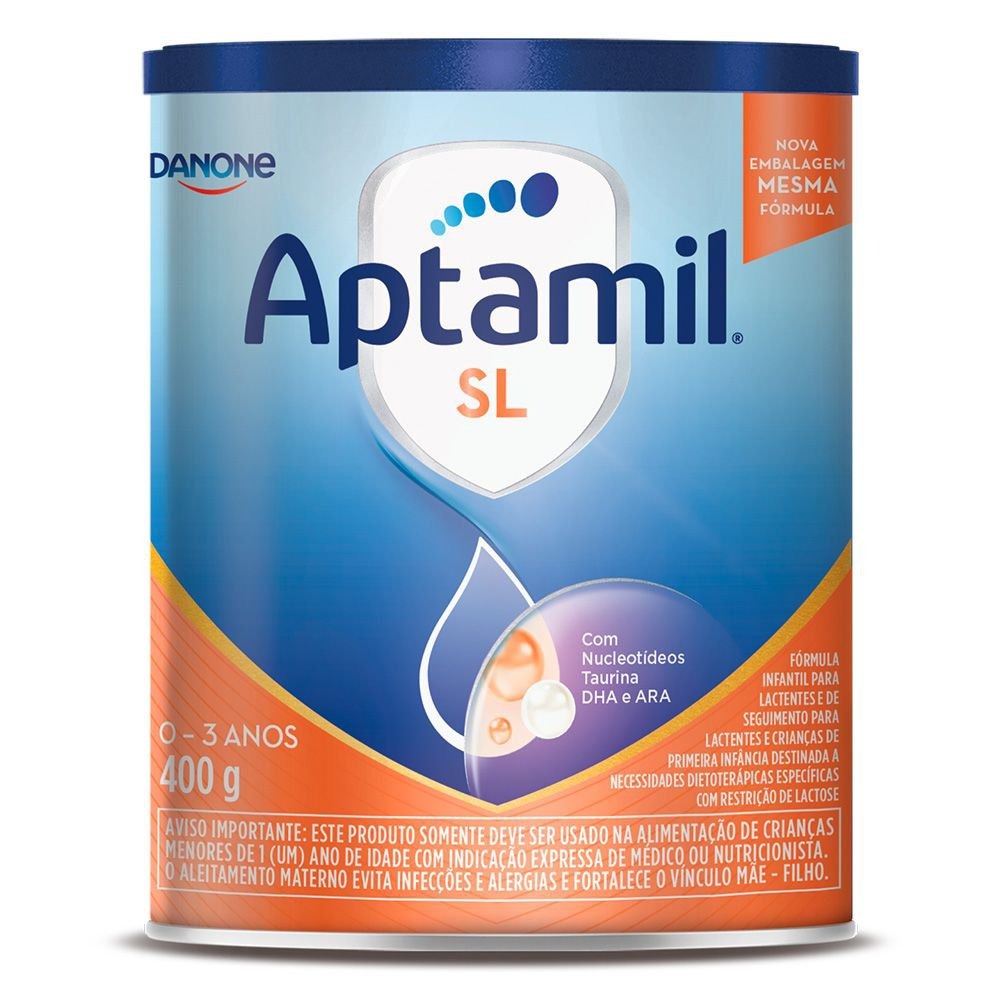Fórmula Infantil Aptamil SL Sem Lactose de 0 a 3 anos 400g — Aptamil | Farmácia Resyla