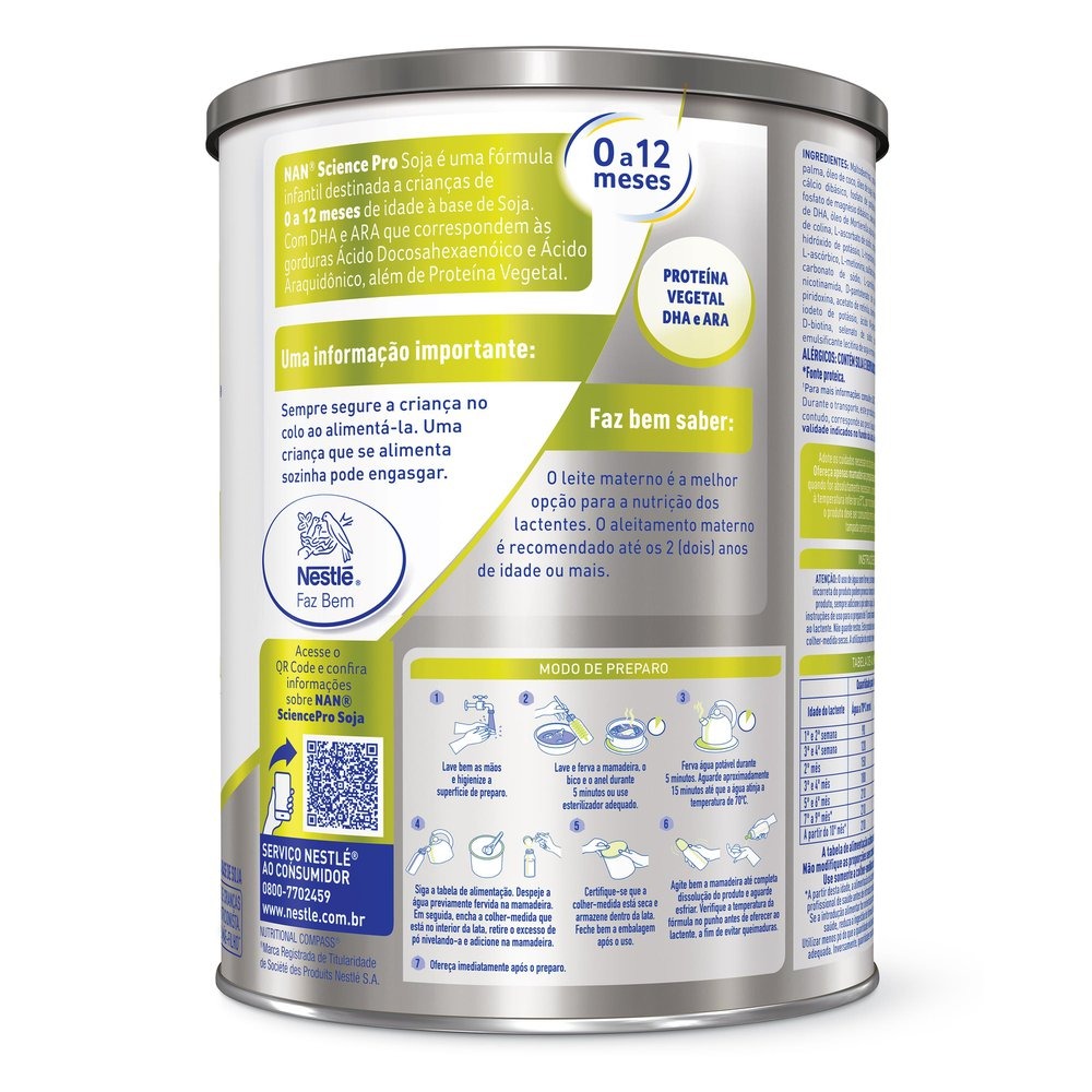Fórmula Infantil NAN SciencePro Soja Sem Lactose 800g — imagem 3 | Farmácia Resyla