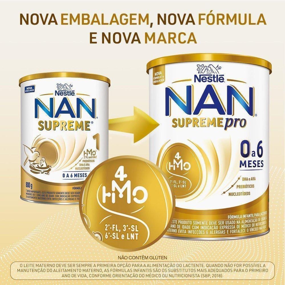 Fórmula Infantil NAN Supreme Pro de 0 a 6 meses 800g — imagem 2 | Farmácia Resyla