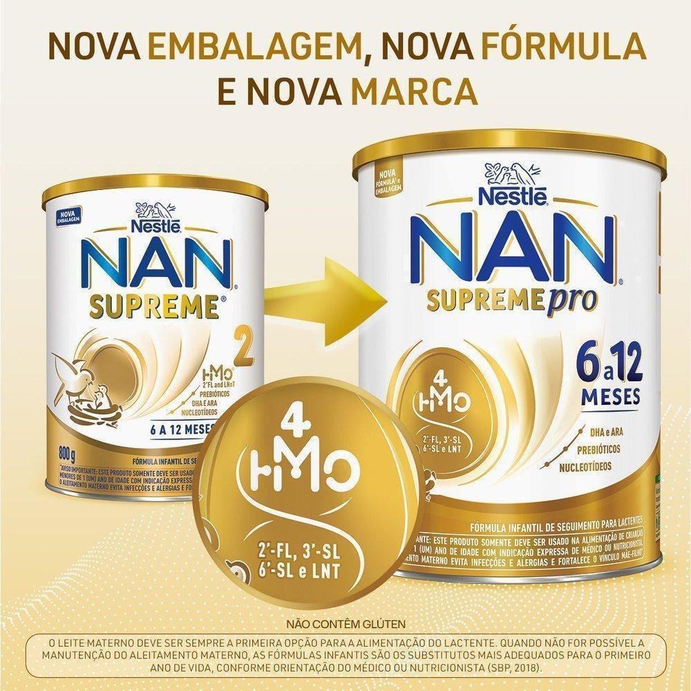 Fórmula Infantil NAN Supreme Pro de 6 a 12 meses 800g — imagem 2 | Farmácia Resyla