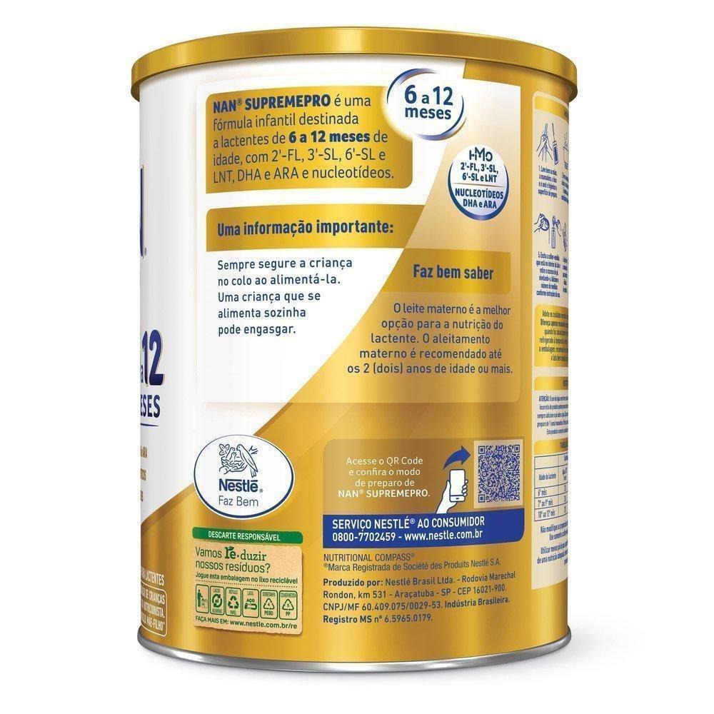 Fórmula Infantil NAN Supreme Pro de 6 a 12 meses 800g — imagem 3 | Farmácia Resyla